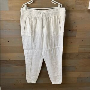 Athleta White Elastic Waist Jogger Pants